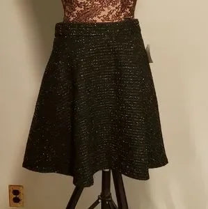 Maison Jules wool blend sparkle skirt. Sz 8