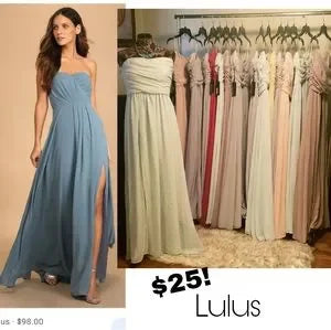 Sweetest Ceremony Chiffon Strapless Maxi Dress. Milltown multiple avail!  New!