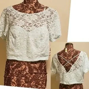 B. Darlin sparkling crop top. Plus Sz 18