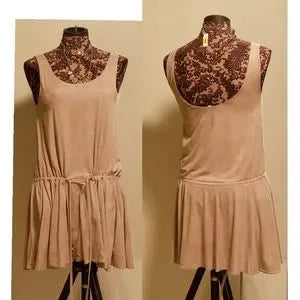 Mavonie drawstring faux suede dress.  Sz. Med
