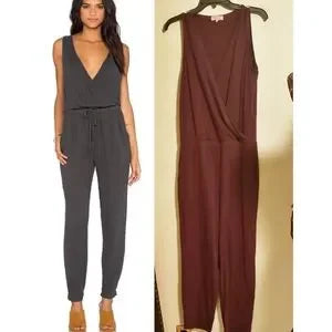 Michael Stars surplice tank jumpsuit.  Sz Sm. Maroon.