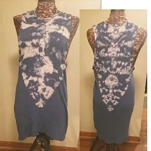 Obey Propaganda tie-dye tank dress.  Sz Large. Stretch