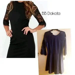 BB Dakota Black Lace Dress  Sz Med. New