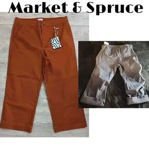 Market & Spruce Wide Leg Cropped Trouser Pants.  Sz 18w
