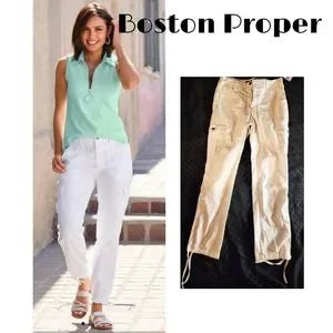 Boston Proper convertible cargo pants. Sz 0. Org $79.  New! Deal!