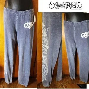 Lauren Moshi graphic gray sweatpants. Sz Large. Stretch