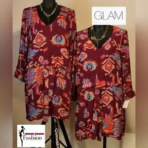 Glam boho floral dress.  New.