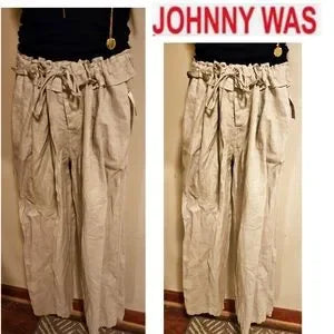 JW - Johnny Was Los Angeles linen pants.  Sz Large.  New. DEAL!!