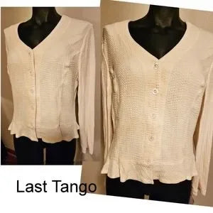 Last Tango peplum long sleeve top.   Sz XL