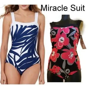 Miraclesuit - Drama floral Botanical design.  Sz 10. NWTs. Org $190