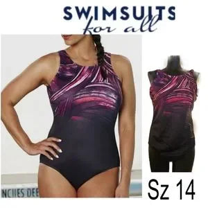 Swimsuit for all CHLORINE RESISTANT HIGH NECK ONE PIECE SWIMSUIT.  Sz 14