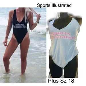 Sports illustrated one piece logo swimsuit.  Plus sz 18. Org. $96.  DEAL!!