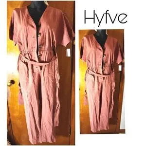 Hyfve pinstriped jumpsuit.  Sz Small