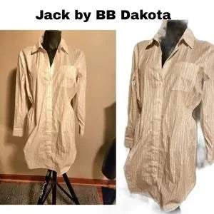 Jack by BB Dakota pinstriped shirt dress.  Sz Sm