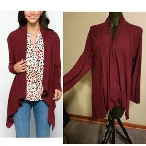 Bordeaux Collection Wallace Brushed Cardigan.  Sz Large