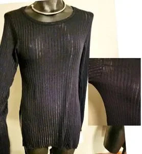 La La Land Creative Co sheer black top.  Sz Sm