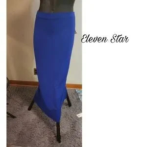 Eleven Star Royal blue jersey maxi skirt.  Sz 2x