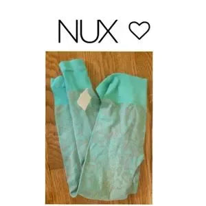 NUX leggings. Reptile print. Sea foam. Sz Med.  Deal!!!!  New