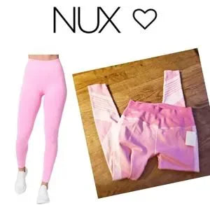 NUX pink High Waisted Mesa Leggings.  Sz Large