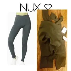 NUX New Ribbed Leggings Dark Green.  Sz Sm.  Deal!!!