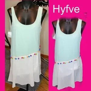 Hyfve pom pom sleeveless dress. Sz Med