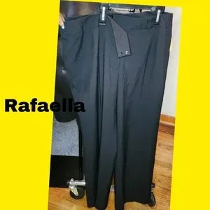 Rafaella flat front trousers.  Sz 14w.  Blk