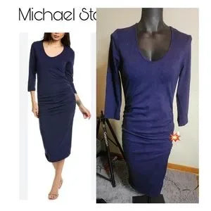 Michael Stars Ruched Midi Dress MICHAEL STARS. Sz Med Pet.  Deal!!