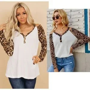 Est 1946 plus size cold shoulder leopard print thermal top.  Sz 14w/16w