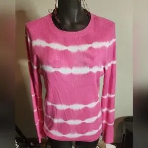 Crown & Ivy™Women's Long Sleeve Tie Dye Sweater.  Sz Lrg