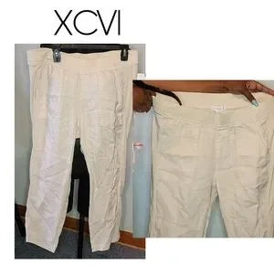 XCVI Wearables linen crop pants.  Sz Large.   New