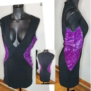 Deep V sequin dress.  Sz Sm.