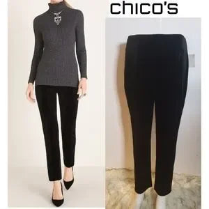 CHICO'S SLIMMINGJULIET VELVET ANKLE PANTS